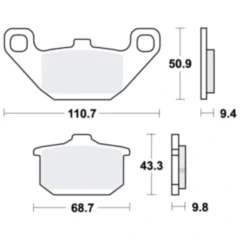 Bremsklotz Standard TRW Alternative: 7326952 passend für: Kawasaki GPZ, EN, VN