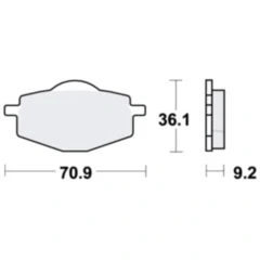 Bremsklotz Scooter TRW Alternative: 7320514 passend für: Rex RS (900, 700, 250), SC, Speedy