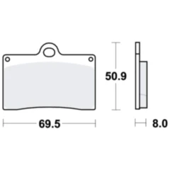 Bremsklotz Carbon CRQ TRW passend für: Ducati Supersport, Monster, 916
