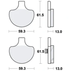 Bremsklötze Standard für Motorräder TRW Alternative 7370596