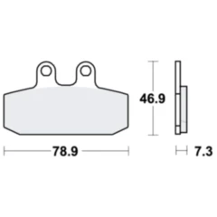 Bremsklotz Sinter Scooter TRW Alternative: 7322910 passend für: Aprilia Scarabeo, Mana, Sport City