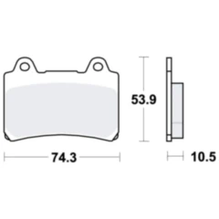 Bremsklotz Standard TRW für Motorräder 7871809