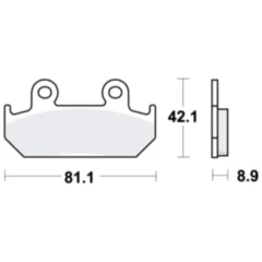 Bremsklotz Sinter TRQ TRW passend für: Honda CBR, CB, XRV