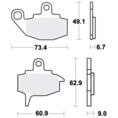 Bremsklotz Standard TRW Alternative: 7320050 passend für: Kawasaki KX, KLR