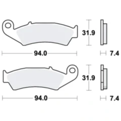 Bremsklotz Sinter SI TRW Alternative: 7377039 passend für: Honda NX, CR, XR