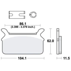 Bremsklotz Standard für Motorräder