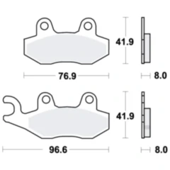 Bremsklotz Sinter hinten TRW Alternative: 7329014 passend für: Triumph Speed Triple, Bonneville, Sprint