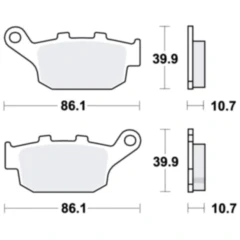 Bremsklotz Sinter hinten TRW Alternative: 7322803 passend für: Honda NC, CB, CBR
