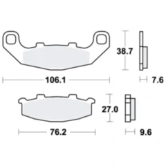 Bremsklotz Sinter vorne TRW Alternative: 7375116 passend für: Kawasaki GPZ, KR - 1