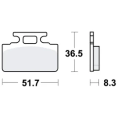 Bremsklotz Standard TRW Alternative: 7320161 passend für: SYM Mio, DD, Tonik