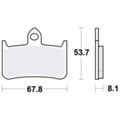 Bremsklotz Carbon CRQ TRW passend für: Honda NSR, CB, VTR