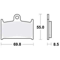 Bremsklotz Carbon CRQ TRW passend für: Triumph Sprint, Thunderbird, Daytona