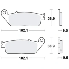 Bremsklotz Sinter hinten TRW Alternative: 7329154 passend für: Honda VT, NC, CB