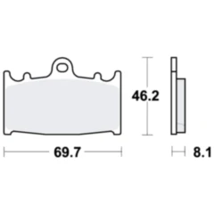 Bremsklotz Carbon CRQ TRW passend für: Kawasaki ZZR, VN, ZXR, Husaberg FS, FE, FC