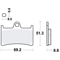 Bremsklotz Carbon CRQ TRW passend für: Yamaha XP