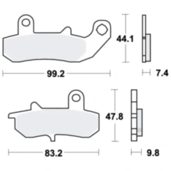 Bremsklotz Sinter hinten TRW Alternative: 7376900 passend für: Suzuki RG