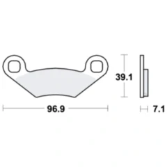 Bremsklotz Standard TRW Alternative: 7325301 passend für: Polaris Sportsman, Trail Boss, Scrambler