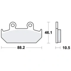 Bremsklotz Sinter vorne TRW Alternative: 7328628 passend für: Honda GL, NX, VT, XL