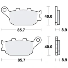 Bremsklotz Sinter hinten TRW Alternative: 7329147 passend für: Honda CB, CBF, CBR