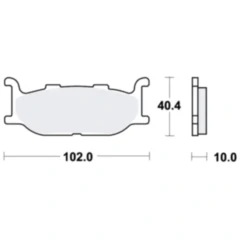 Bremsklotz Sinter Scooter TRW Alternative: 7322837 passend für: Yamaha XP, YP