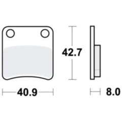 Bremsklotz Standard TRW Alternative: 7320533 passend für: Daelim SJ, SE, Tapo