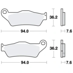 Bremsklotz Sinter SI TRW Alternative: 7377526 passend für: Husqvarna TE, TC, WR, FE
