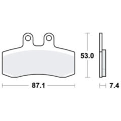 Bremsklotz Standard TRW passend für: MZ/MUZ Baghira, Mastiff, SM, Aprilia Pegaso