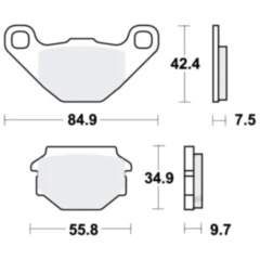 Bremsklotz Standard TRW Alternative: 7375397 passend für: Sachs ZX, XTC, Roadster