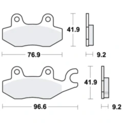 Bremsklotz Scooter TRW Alternative: 7320527 passend für: Kymco Like, Yager, Agility