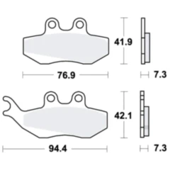 Bremsklotz Standard TRW Alternative: 7378698 passend für: AJP PR3, PR4