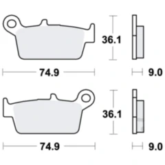 Bremsklotz Scooter TRW Alternative: 7321839 passend für: Kymco Top Boy, ZX, Cobra