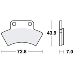Bremsklotz Sinter SI TRW Alternative: 7325426 passend für: Polaris Sportsman, Outlaw, Trail Boss
