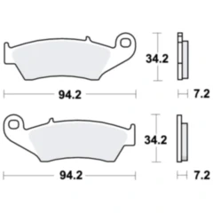 Bremsklotz Sinter RSI TRW Alternative: 7324502 passend für: Honda CRF, XR, CR