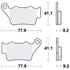 Bremsklotz Sinter SI TRW Alternative: 7377567 passend für: BMW F (650, 800, 850, 750, 700), G, C1, C