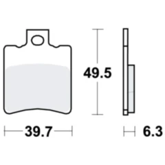 Bremsklotz Scooter TRW passend für: Yamaha YN, CW, YH, NS, Aprilia SR, Sonic, Area 51