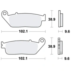 Bremsklotz Sinter vorne TRW Alternative: 7377040 passend für: Honda VT, NC, CB, SH