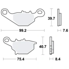 Bremsklotz Standard Offroad TRW Alternative: 7379431 passend für: Suzuki DR - Z, RM