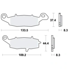 Bremsklotz Sinter vorne TRW Alternative: 7328859 passend für: Kawasaki VN, ER - 6F, ER - 6N