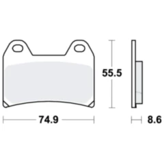 Bremsklotz Sinter vorne TRW Alternative: 7329048 passend für: Moto Guzzi California, V7, V9