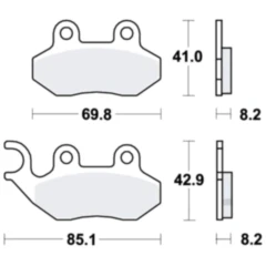 Bremsklotz Scooter TRW Alternative: 7320536 passend für: SYM Symphony, Jet, Jet14