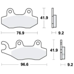 Bremsklotz Standard TRW Alternative: 7322902 passend für: Peugeot Satelis, Geopolis, Citystar