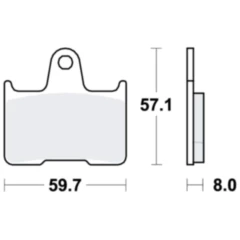 Bremsklotz Sinter hinten TRW Alternative: 7324023 passend für: Kawasaki ZZR, GTR, ZX - 7RR 7874662