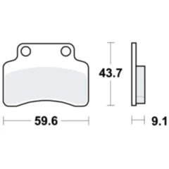 Bremsklotz Scooter TRW Alternative: 7321888 passend für: Keeway F - Act, RY8, Matrix
