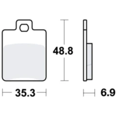 Bremsklotz Scooter TRW Alternative: 7320260 passend für: Piaggio MP3, Zip, NRG