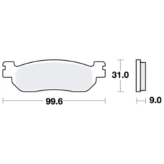 Bremsklotz Sinter hinten TRW Alternative: 7320609 passend für: Yamaha YP