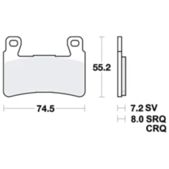Bremsklotz Carbon CRQ TRW passend für: Honda CBR, CB, VTR