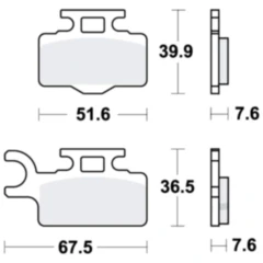 Bremsklotz Standard Offroad TRW Alternative: 7325582 passend für: Kawasaki KX