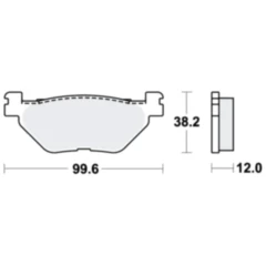 Bremsklotz Sinter Scooter TRW Alternative: 7323009 passend für: Yamaha XP