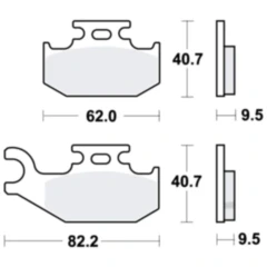 Bremsklotz Sinter SI TRW Alternative: 7325681 passend für: CAN - AM Outlander, Renegade, Commander