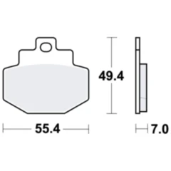 Bremsklotz Sinter Scooter TRW Alternative: 7323025 passend für: Vespa GTS, GTV, 946